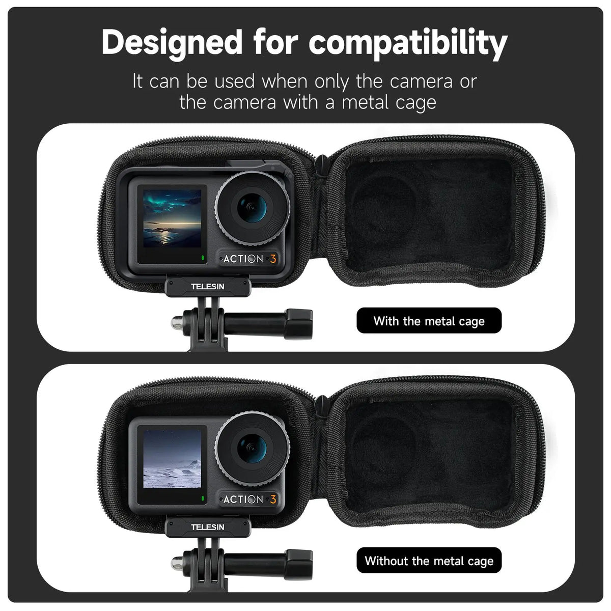 Portable Zipper Camera Case