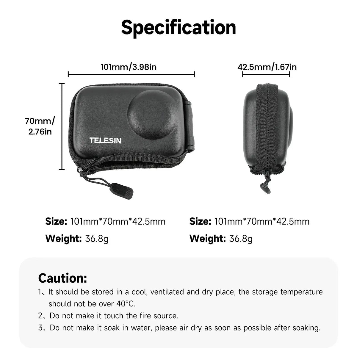 Portable Zipper Camera Case